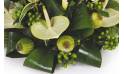 Fleurs en Deuil | image d'un anthurium vert de la Composition deuil blanche & verte "L'Instant"