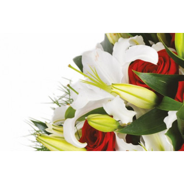 Fleurs en Deuil | image d'un lys blanc du bouquet de fleurs