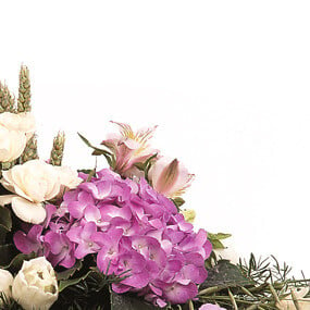 Fleurs en Deuil | mosaïque, zoom sur l'hortensia