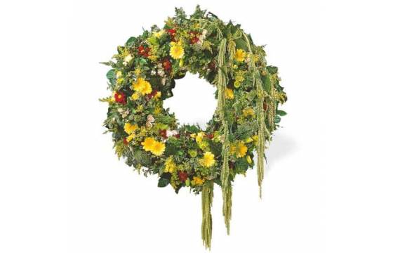 Fleurs en Deuil | vue sur l'ensemble de la Couronne de deuil Ciel Étoilé Fleurs en Deuil | vue sur l'ensemble de la Couronne de deuil Ciel Étoilé