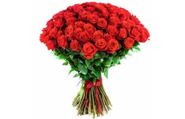 Fleurs en Deuil | Image du Bouquet de roses rouges longues tiges