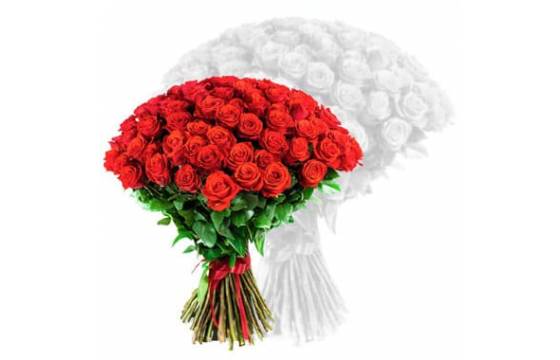 Fleurs en Deuil | image du bouquet de roses rouges courtes tiges