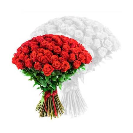 Fleurs en Deuil | image du bouquet de roses rouges courtes tiges