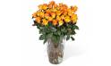 Fleurs en Deuil | image du Bouquet de Roses Oranges longues tiges