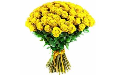 Fleurs en Deuil | image du Bouquet de Roses Jaunes longues tiges