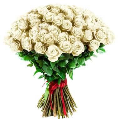 Fleurs en Deuil | image du Bouquet de Roses Blanches longues tiges