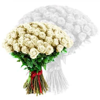 Fleurs en Deuil | image du bouquet de roses blanches coutes tiges