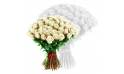 Fleurs en Deuil | image du bouquet de roses blanches coutes tiges