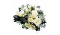 Fleurs en Deuil | Bouquet rond blanc de deuil "Chérie"