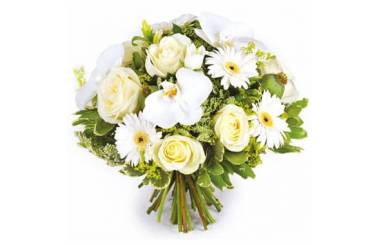 Fleurs en Deuil | image du Bouquet de fleurs deuil "Rêve Blanc"