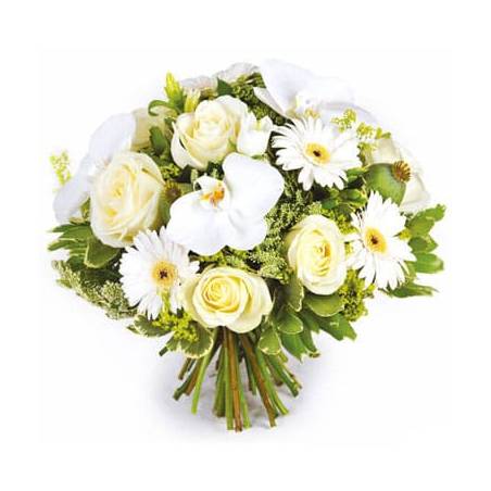 Fleurs en Deuil | image du Bouquet de fleurs deuil "Rêve Blanc"