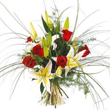 Fleurs en Deuil | Image du bouquet de fleurs multi couleur Duchesse