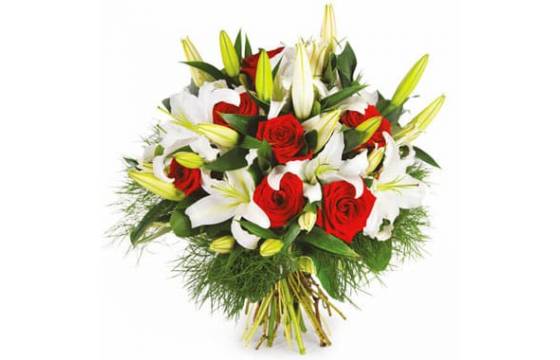 Fleurs en Deuil | Image du bouquet rond de fleurs Délicatesse Fleurs en Deuil | Image du bouquet rond de fleurs Délicatesse