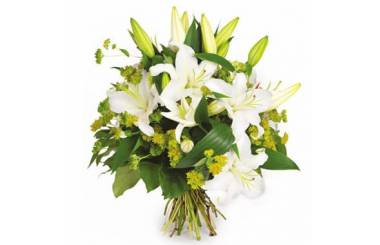 Fleurs en Deuil | Bouquet de lys blanc Coton