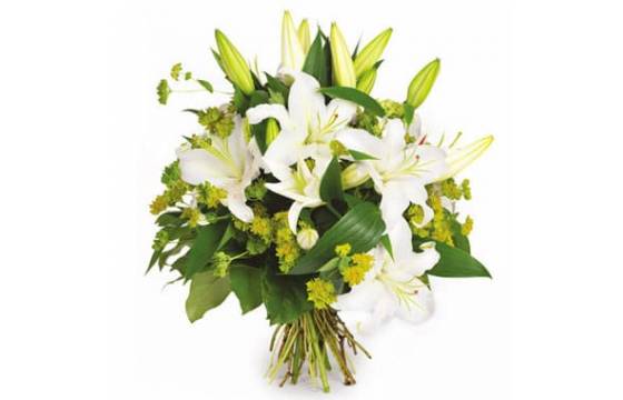Fleurs en Deuil | Bouquet de lys blanc Coton Fleurs en Deuil | Bouquet de lys blanc Coton