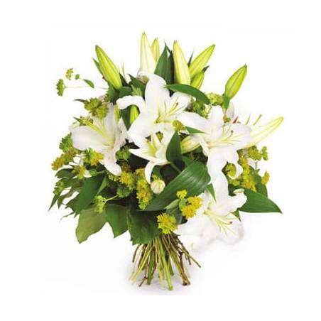 Fleurs en Deuil | Bouquet de lys blanc Coton