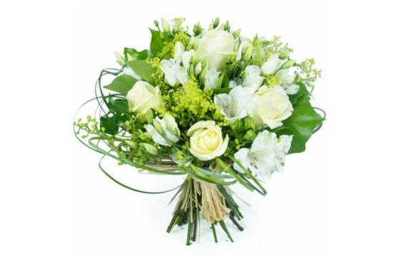 Fleurs en Deuil | image principale du Bouquet de deuil blanc "Clarté"