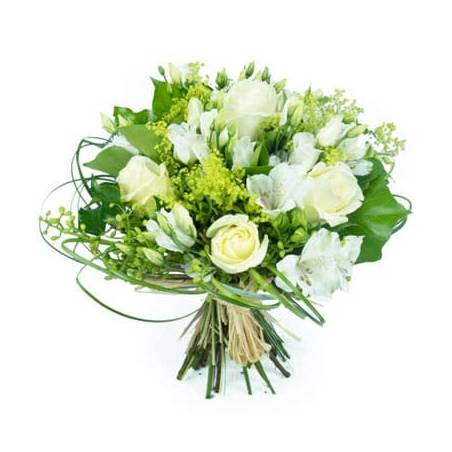 Fleurs en Deuil | image principale du Bouquet de deuil blanc "Clarté"