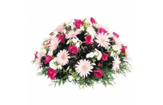 Fleurs en Deuil | Coussin de fleurs roses deuil "Eternel" Fleurs en Deuil | Coussin de fleurs roses deuil "Eternel"