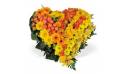 Fleurs en Deuil | image du Coeur en fleurs tons orangés "Murmure"