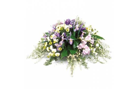 Fleurs en Deuil | Image du Coussin de deuil mauve & blanc "Solennel" Fleurs en Deuil | Image du Coussin de deuil mauve & blanc "Solennel"