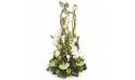 Fleurs en Deuil | image de la Composition deuil blanche & verte "L'Instant"