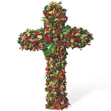 Fleurs en Deuil | image de la Croix de fleurs pour deuil "Les Cieux"
