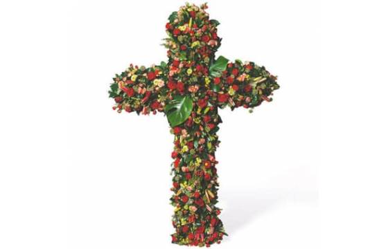 Fleurs en Deuil | image de la Croix de fleurs pour deuil "Les Cieux"