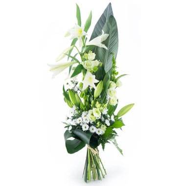 Fleurs en Deuil | Image du Bouquet de deuil blanc "Condoléances"