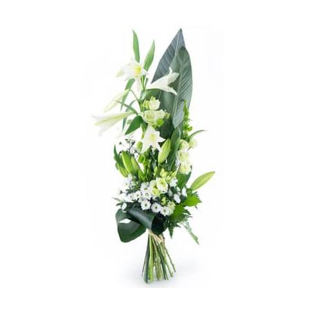 Fleurs en Deuil | Image du Bouquet de deuil blanc "Condoléances"