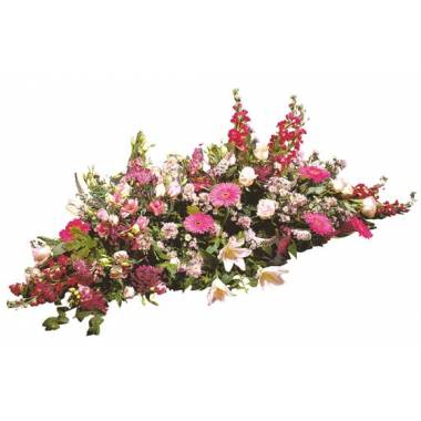 Fleurs en Deuil | image de la Raquettes de fleurs roses deuil "Paisible"