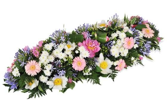 Fleurs en Deuil | image de la Raquette de deuil tricolore "L'Aurore"