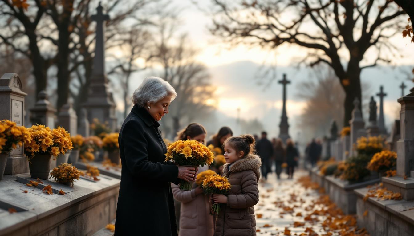 Période Toussaint fleurissement columbarium chrysanthèmes autorisés