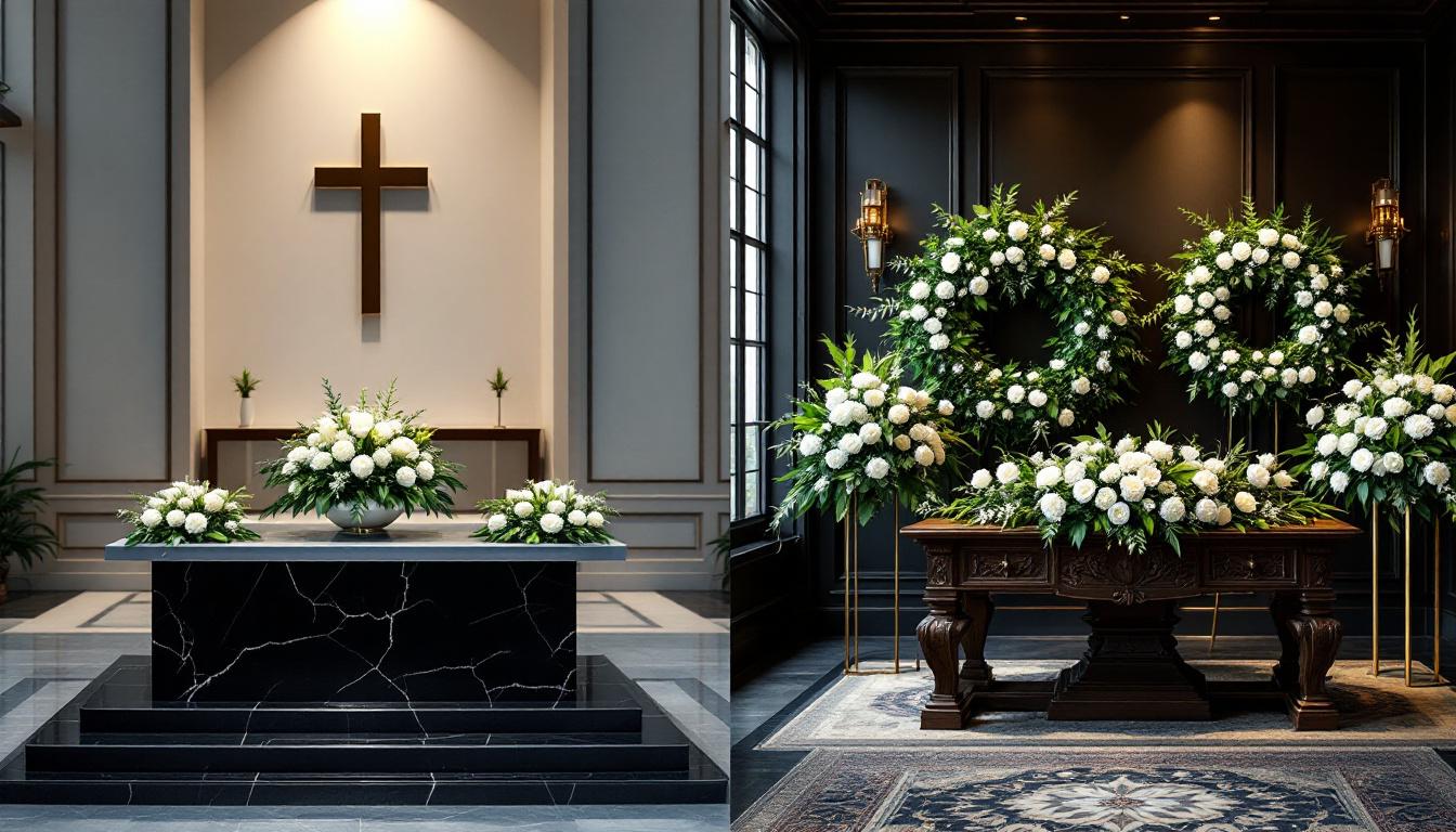 Différence fleurs crémation enterrement compositions adaptées