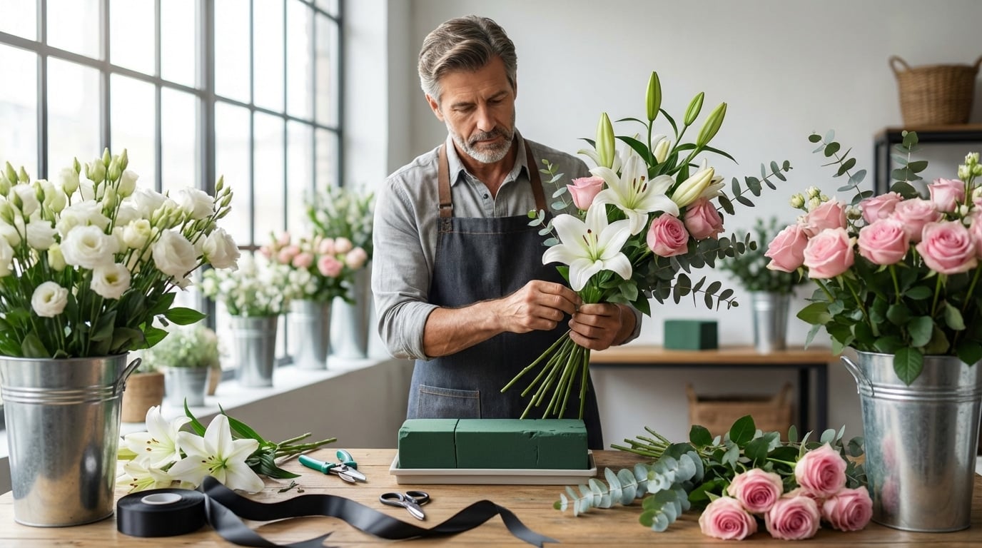 Artisans fleuristes expertise savoir-faire Fleurs Deuil