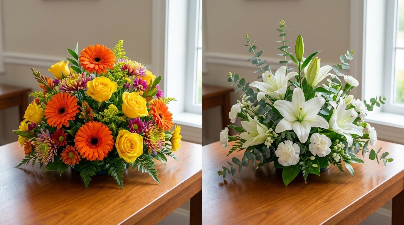 Fleurs personnalisées personnalité oncle colorées sobres