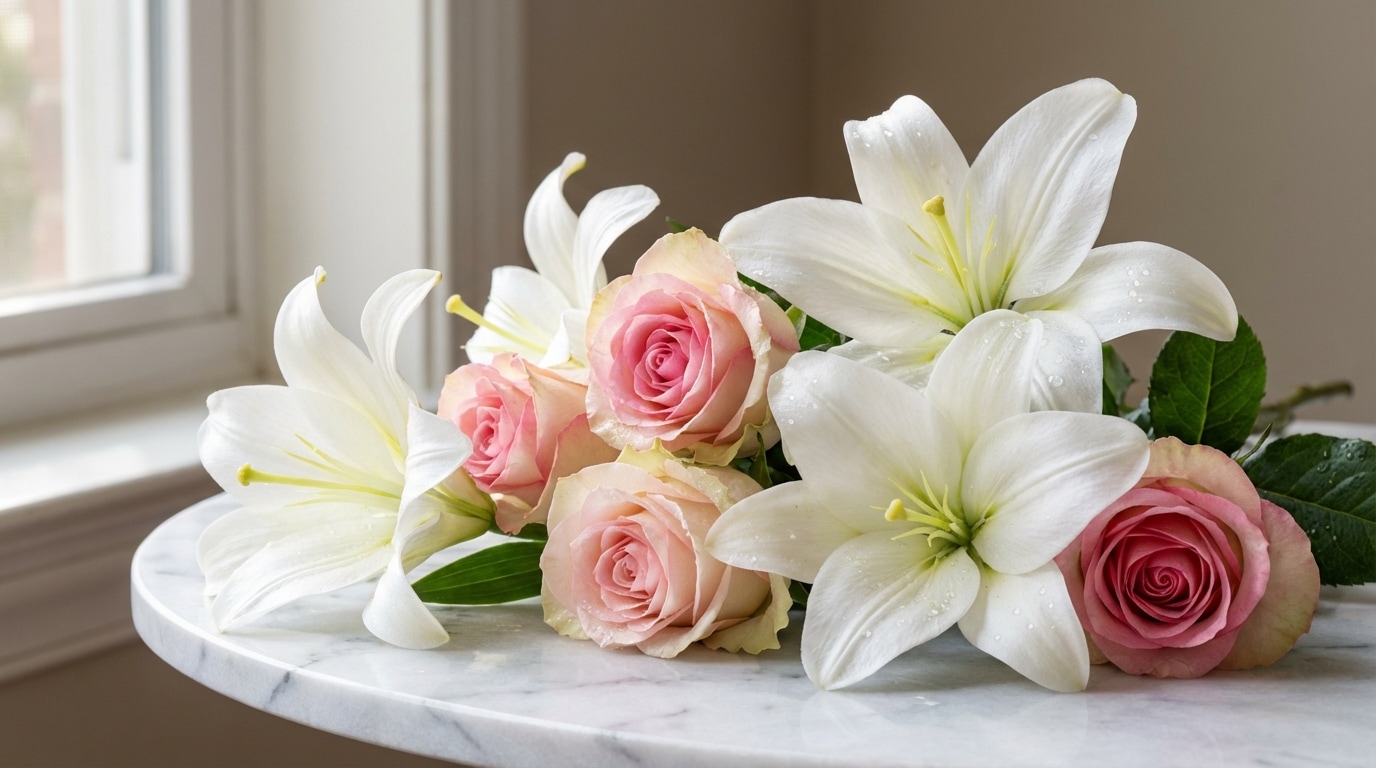 Lys blancs roses symbolisme fleurs deuil oncle