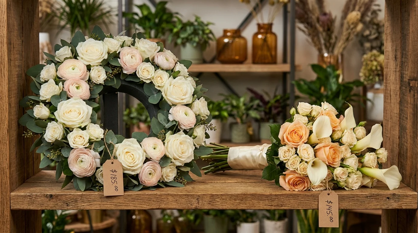 Prix couronne gerbe funéraire budget comparatif fleurs deuil