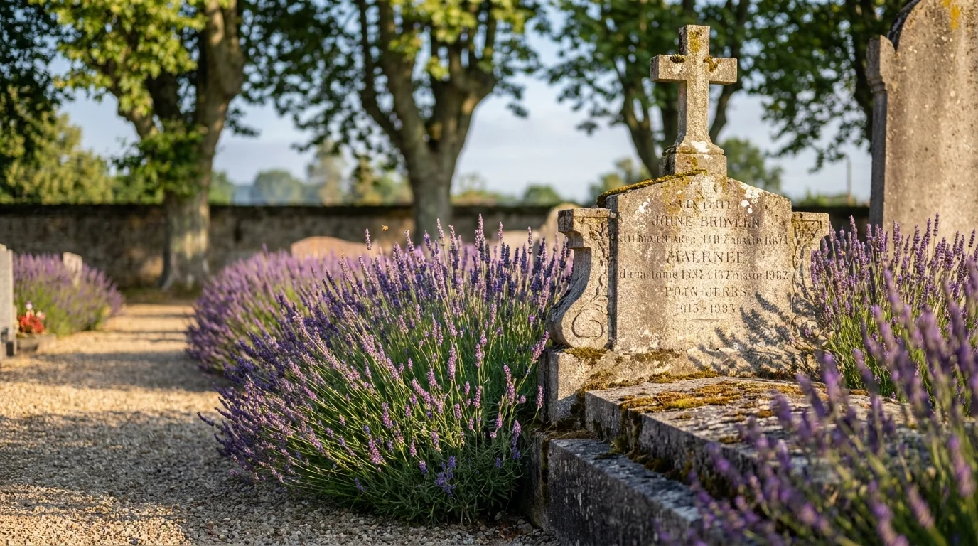 Plante vivace lavande décoration tombe cimetière toute année