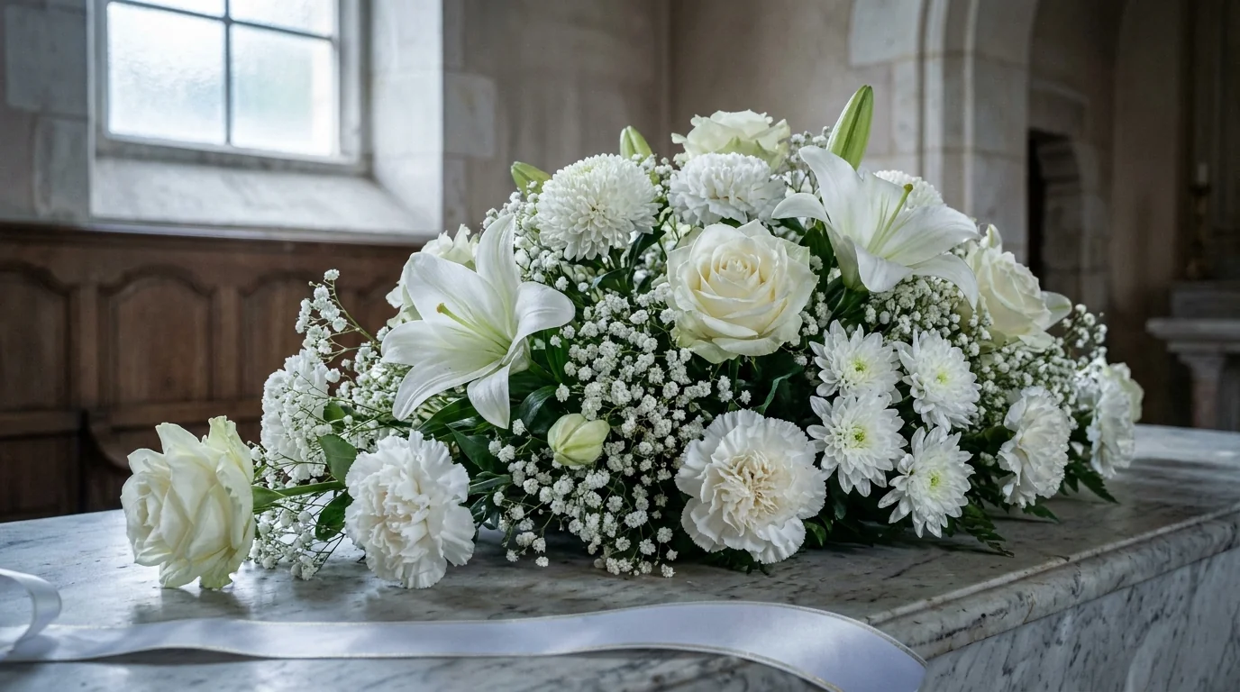 Lys blanc rose blanche fleurs funéraires signification symbolique